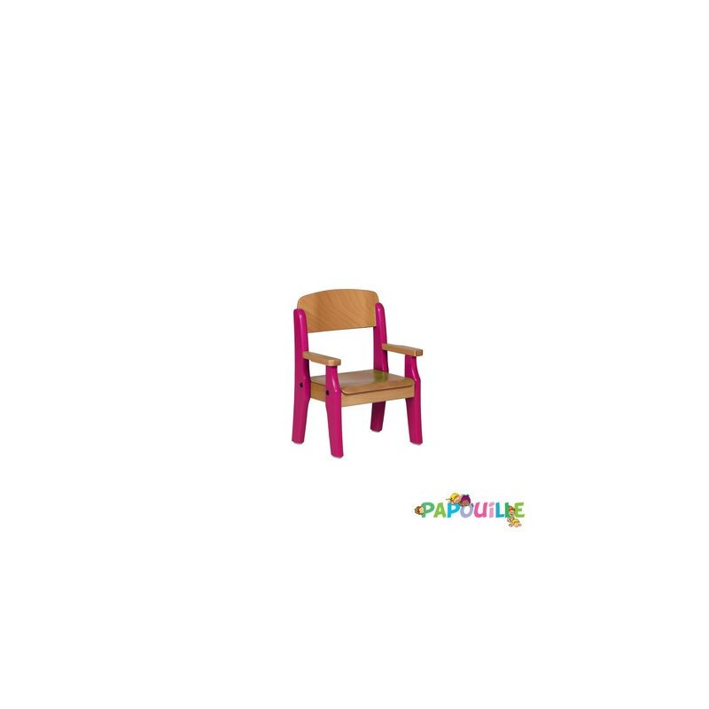 Fauteuil bébé en bois avec accoudoirs t00 h.18cm vernis
