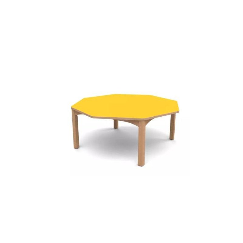 Table octogonale spéciale collectivité t0 Naturel