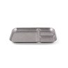 Plateau 3 compartiments - Inox micro-ondable