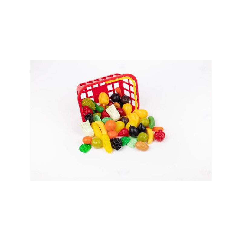 Panier de mini fruits et légumes - 48 pièces
