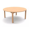 Table ronde en bois 4 pieds t0 naturel - Papouille