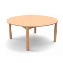 Table ronde 4 pieds t00 naturel - Papouille