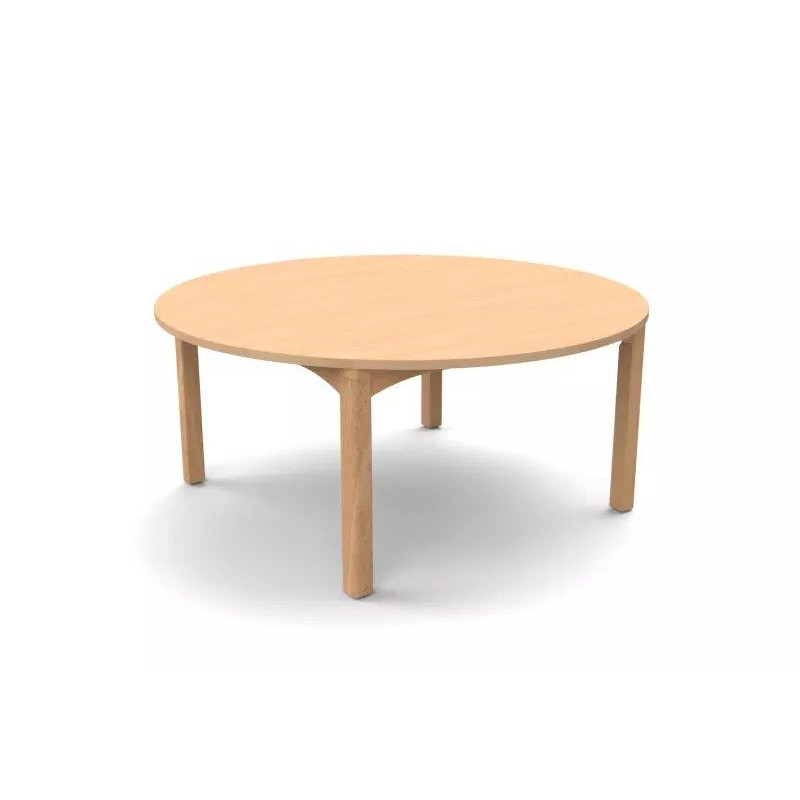 Table ronde 4 pieds t1 naturel - Papouille