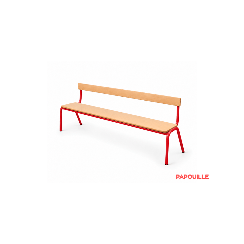 Banc avec dossier mélaminé 200 cm - T1