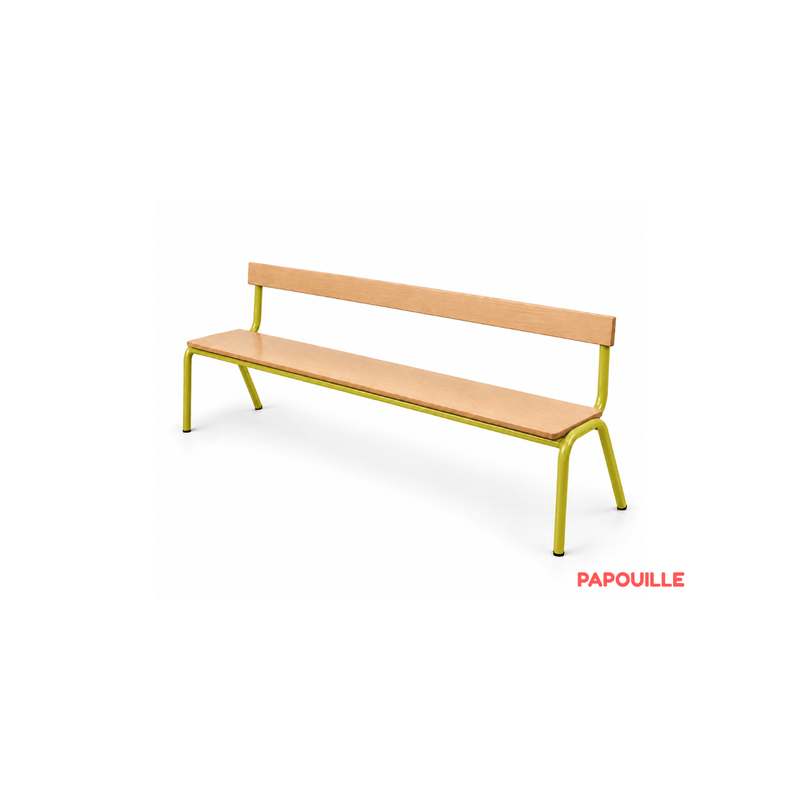 Banc avec dossier mélaminé 200 cm - T1