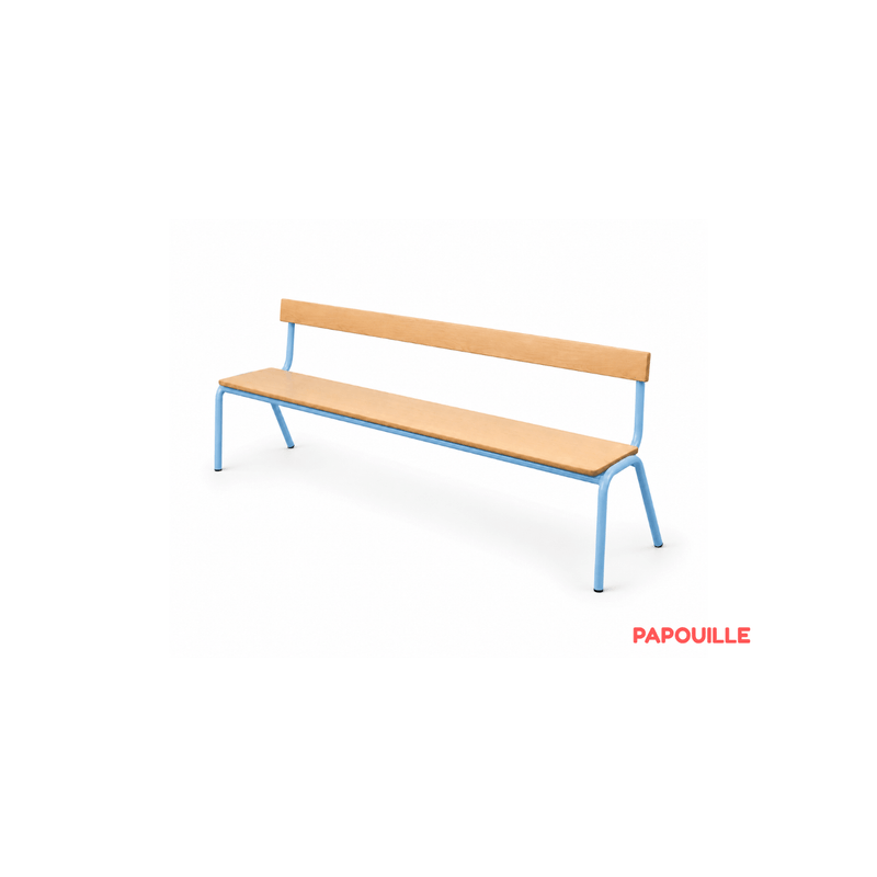 Banc avec dossier mélaminé 200 cm - T1