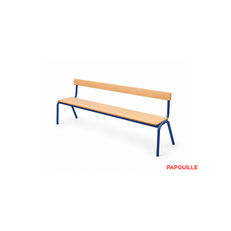 Banc avec dossier mélaminé 200 cm - T1