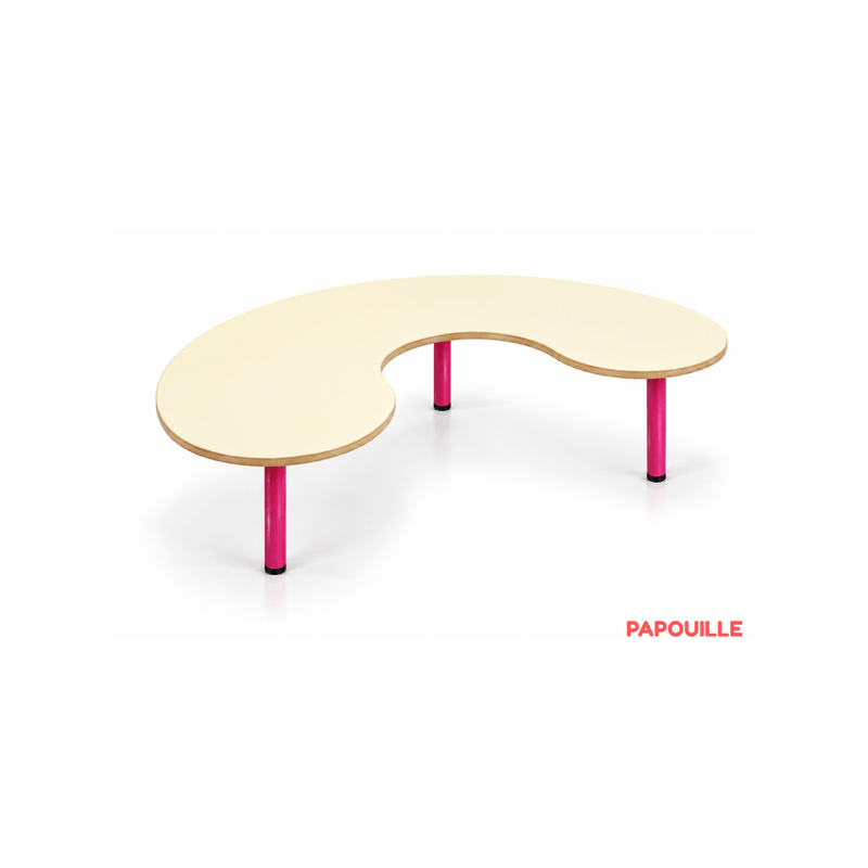Table en forme haricot - T00 - Gris