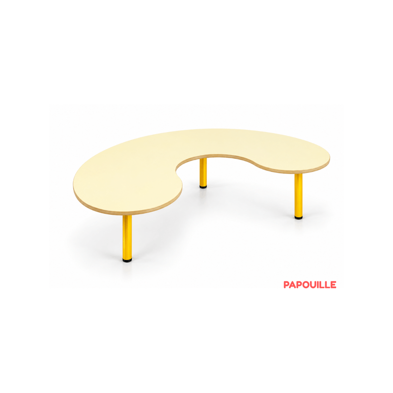 Table en forme haricot - T00 - Gris