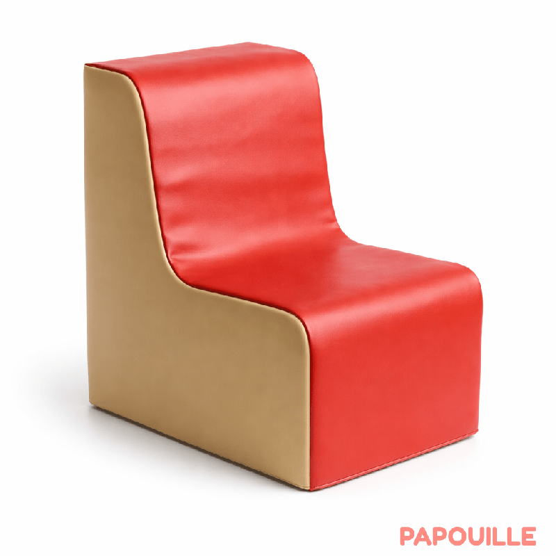 Fauteuil en mousse imperméable assise 30 cm rouge - Papouille