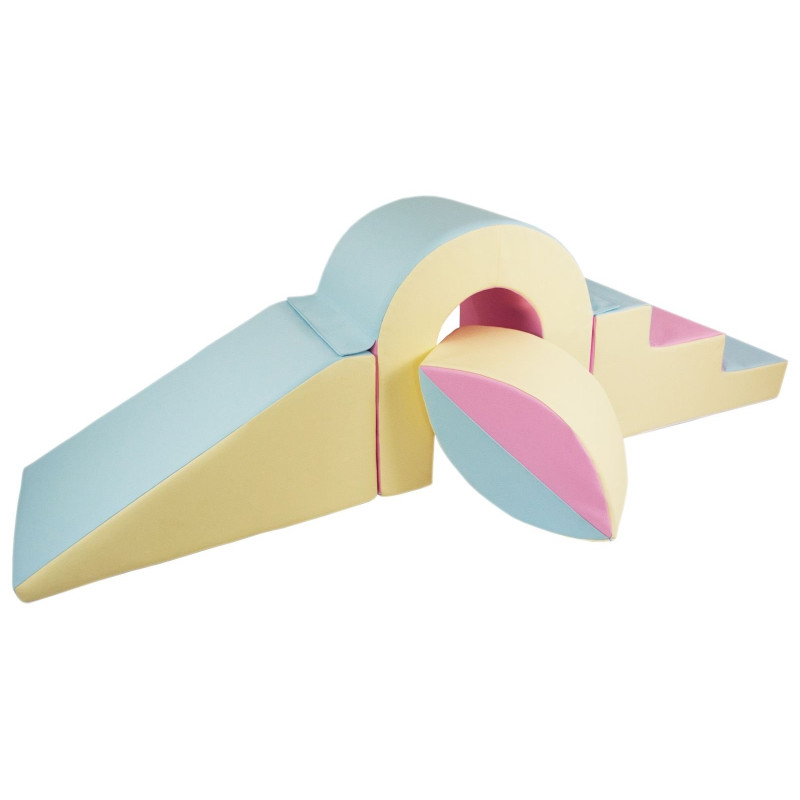 Set de blocs en mousse 4 éléments avec petit pont gris - Papouille