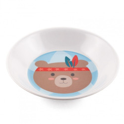 Assiette à bouillie en mélamine ourson - Papouille