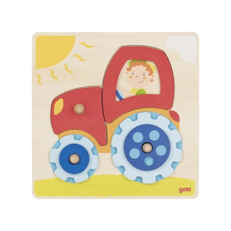 Puzzle tracteur fermier - Papouille