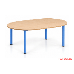 Table ovale Bermudes mélaminé 130 x 90 cm - T0