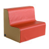 Canapé double en mousse imperméable assise 30 cm rouge - Papouille