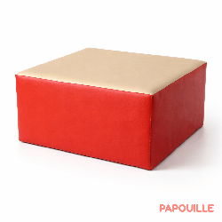 Pouf table carré en mousse imperméable assise 30 cm - Papouille