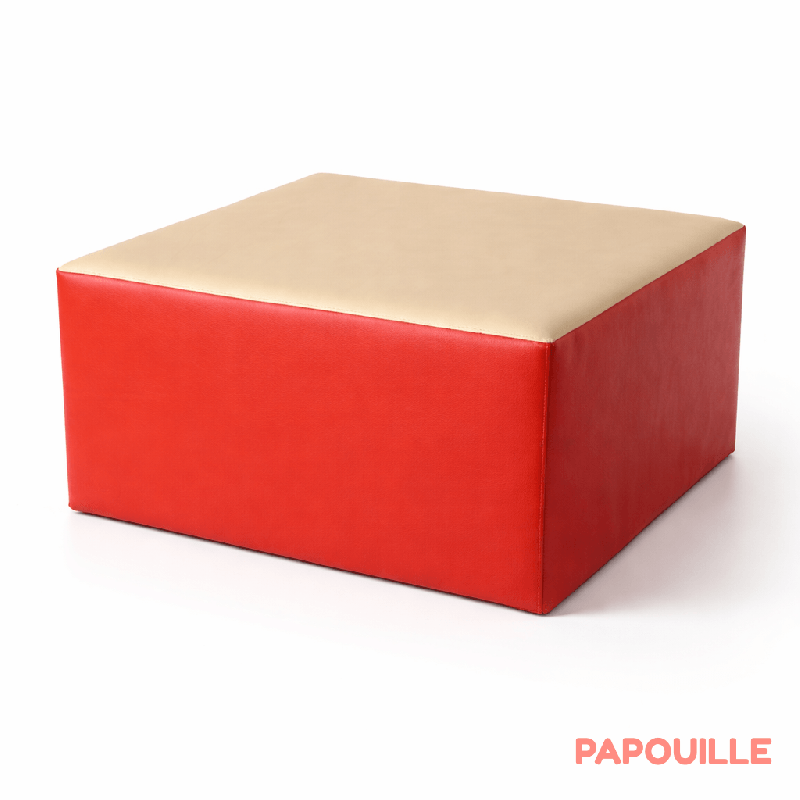 Pouf table carré en mousse imperméable assise 30 cm - Papouille