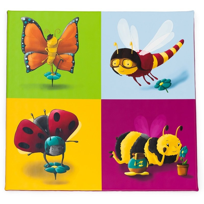 Tapis de gym les insectes 130 x 130 x 3 cm - Papouille