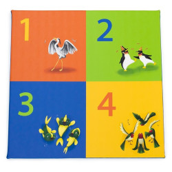 Tapis de gym ludique les chiffres 130 x 130 x 3 cm - Papouille