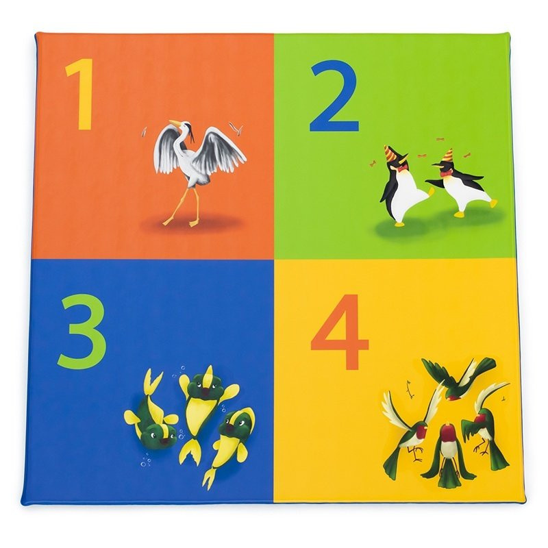 Tapis de gym ludique les chiffres 130 x 130 x 3 cm - Papouille