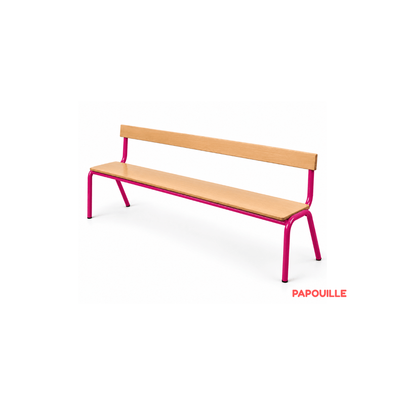 Banc avec dossier mélaminé 200 cm - T1