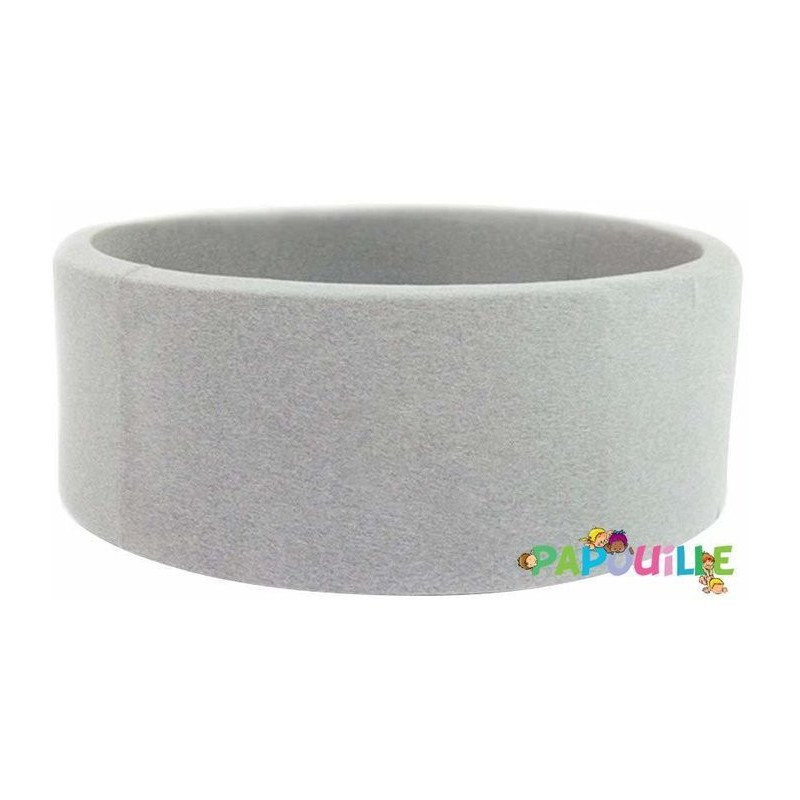 Piscine à balles pour bébé avec 600 balles 125x30cm gris clair balles rouge