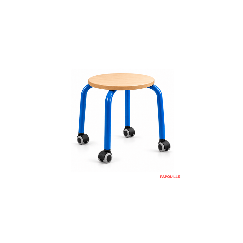 Tabouret bas à roulettes adultes - H35 cm