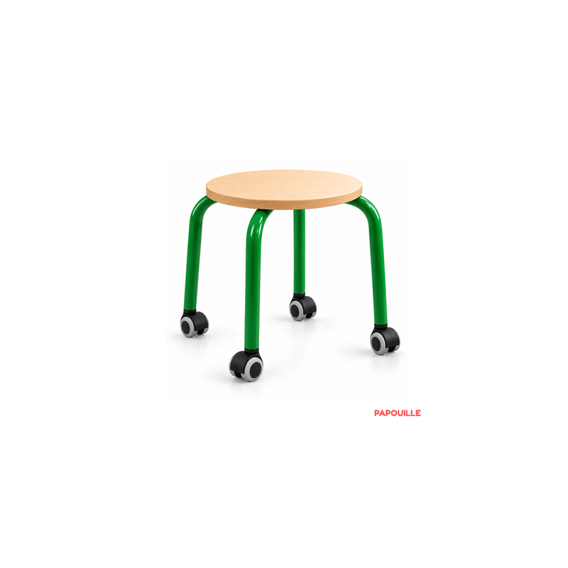 Tabouret bas à roulettes adultes - H35 cm