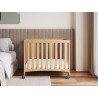 Lit en bois pliable à roulettes - avec matelas 5 cm