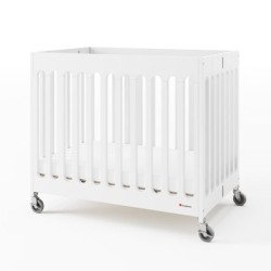 Lit pliable avec roulettes 102 x 65 x 89 cm - avec matelas de 7.6 cm