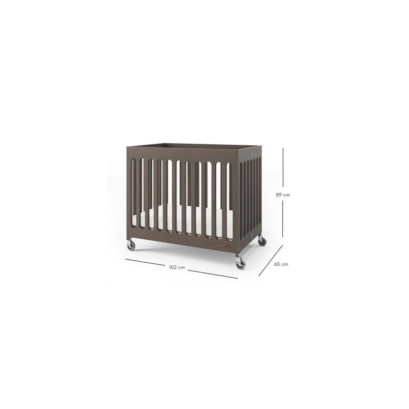 Lit pliable avec roulettes 102 x 65 x 89 cm - avec matelas de 7.6 cm