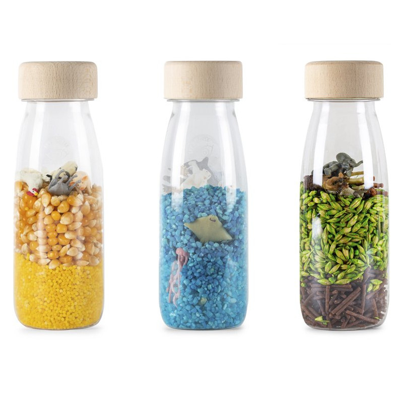 Lot de 3 bouteilles sensorielles nature - Papouille