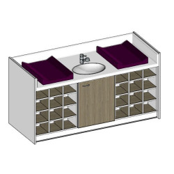 Table à langer 1 cuve 2020x850mm - Papouille