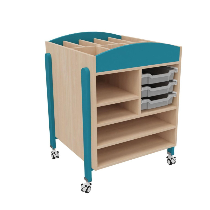 Desserte mobile pour materiel peinture et dessin vernis - Papouille