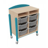 Meuble mobile a roulette 6 bac tiroirs vernis - Papouille