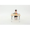 Table carrée Oscar 75 x 75 cm réglable en hauteur - Papouille