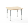 Table carrée Oscar 75 x 75 cm réglable en hauteur - Papouille