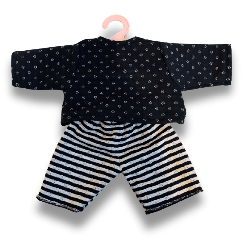 T-shirt et short Poupon 40 cm bleu marine - Papouille