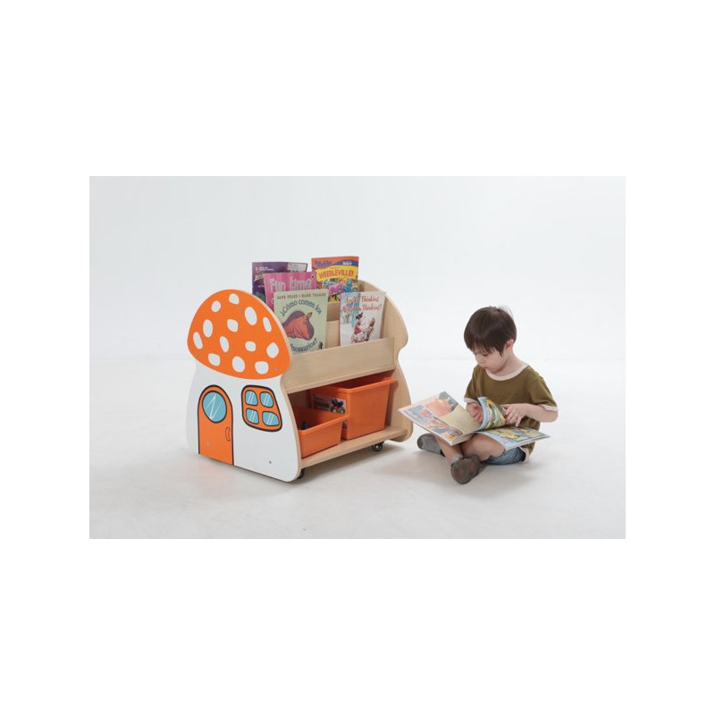Bibliothèque crèche champignon - Papouille