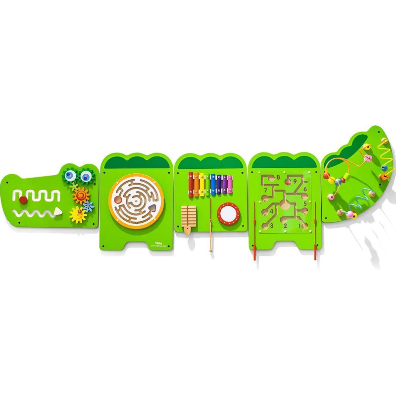 Panneau d'activités murale le grand crocodile - Papouille