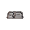 Plateau inox 4 compartiments enfant - Papouille