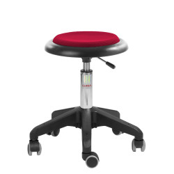 Tabouret rembourré réglable en hauteur tissus microfibre Rou - Papouille