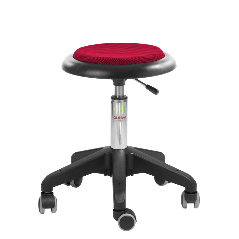 Tabouret rembourré réglable en hauteur tissus microfibre Rou - Papouille