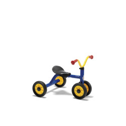 Porteur enfant 1 à 3 ans quatre roues mini viking Bleu/Jaune - Papouille