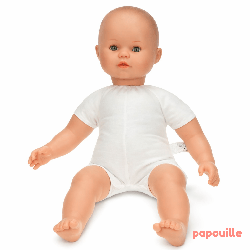 Grand poupon bébé 50 cm Caucasien  - Papouille