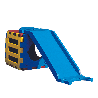 Aire de jeux toboggan avec cube échelle  - Papouille