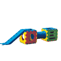 Cubes avec tunnel et escalier  - Papouille