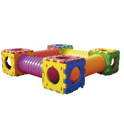 Aire de jeux cubique tunnel  - Papouille