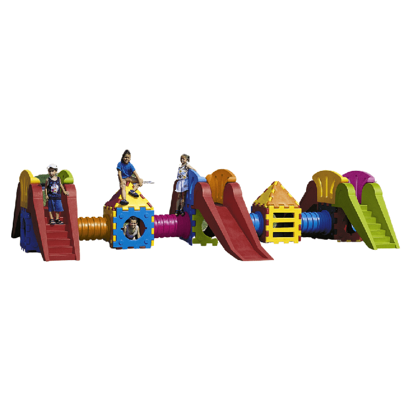 Aire de jeux extérieur 3 toboggans - Papouille