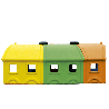 Tunnel de jeux extérieur 3 wagons spéciale collectivité  - Papouille
